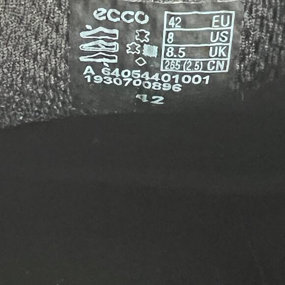 Ecco Vitrus III Cap Toe Oxford Black Leather Men Shoes Size 8 - Picture 9 of 12